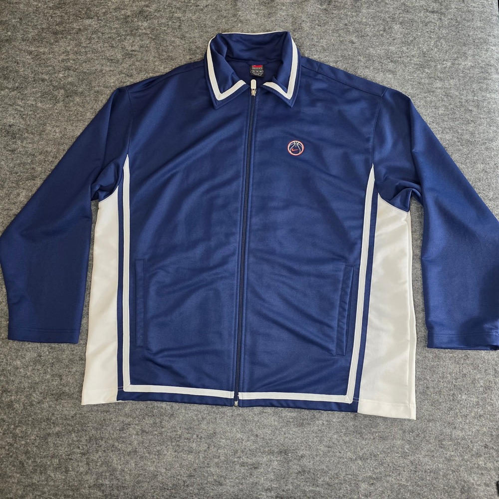 Vintage Nike Basketball Team Track Jacket Navy Blue White Full Zip Mens XL